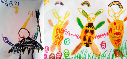 Dessins de Gaspard - Carnaval - Pâques 2012