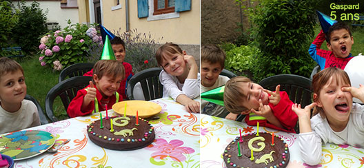 Gaspard fête ses 5 ans avec ses copains